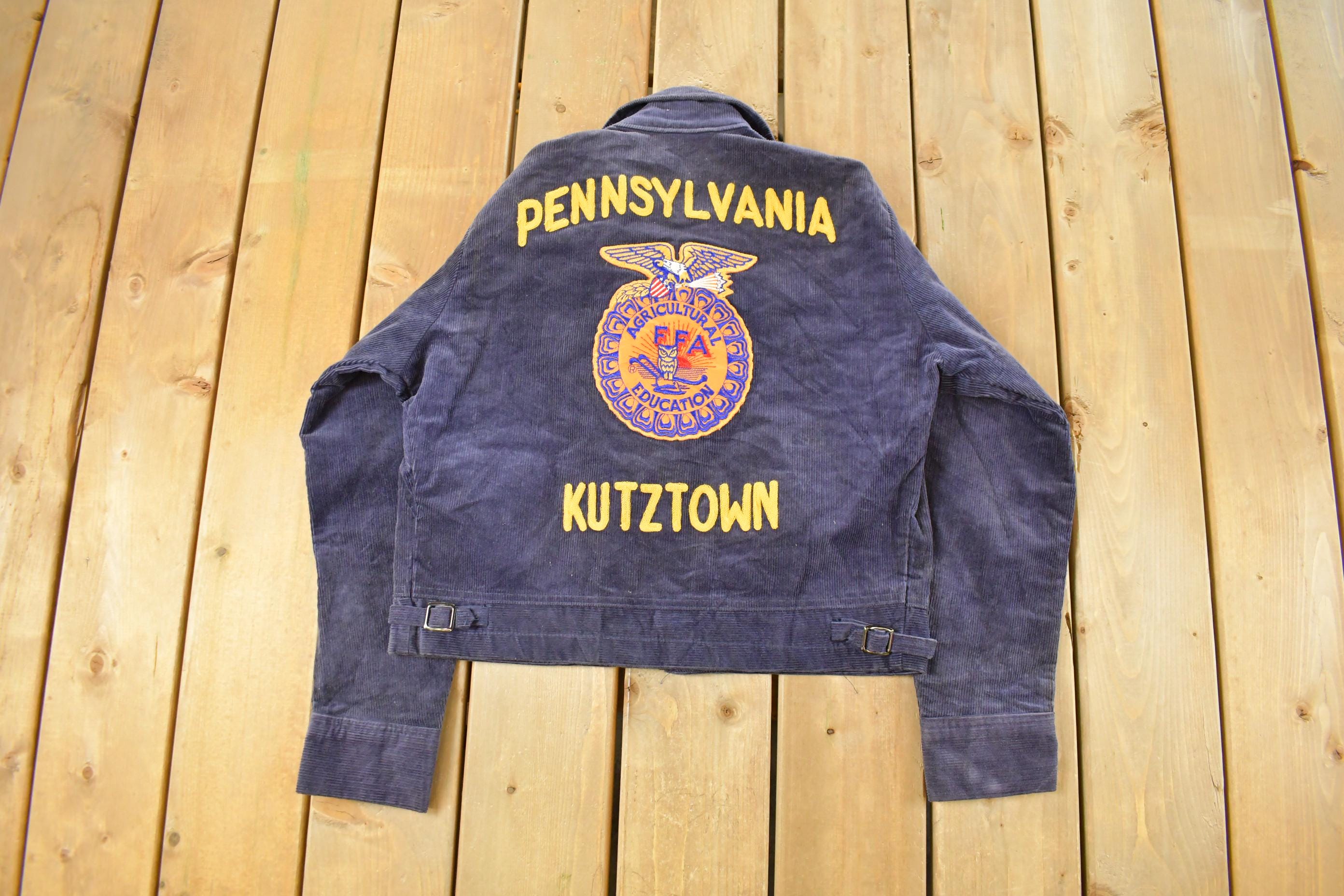 Vintage 1970s FFA Agriculture Education Pennsylvania Corduroy Jacket Men's S