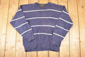 Vintage 1990s Eddie Bauer Striped Knit Crewneck Sweater Men's L