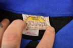 Vintage 1990s Ragz From Richards Embroidered Music Notes Collared Sweatshirt Mens M