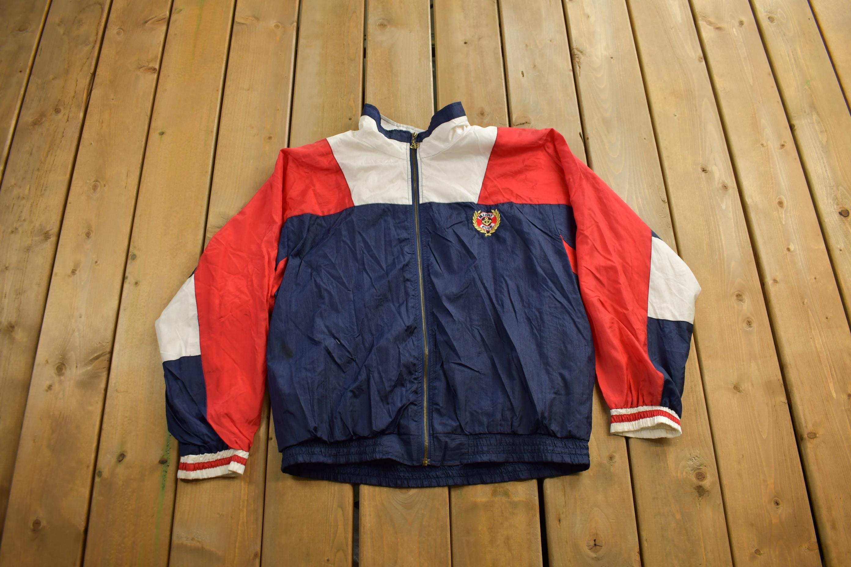 Vintage 1990s Marine Club Nautical Light Jacket