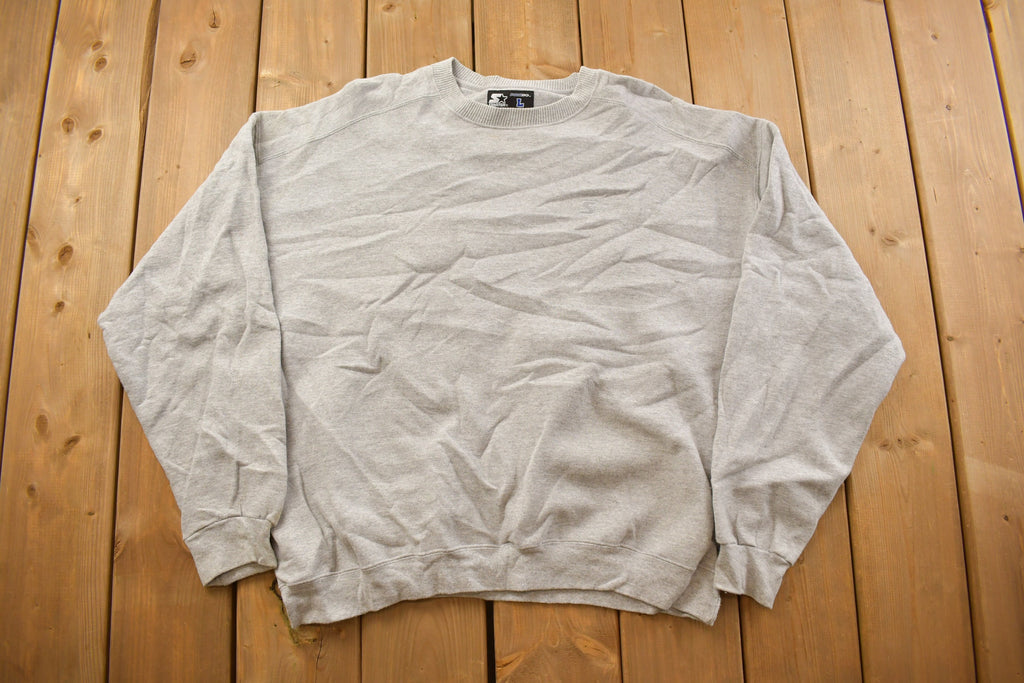Vintage 1990s Blank Grey Starter Crewneck Sweatshirt /