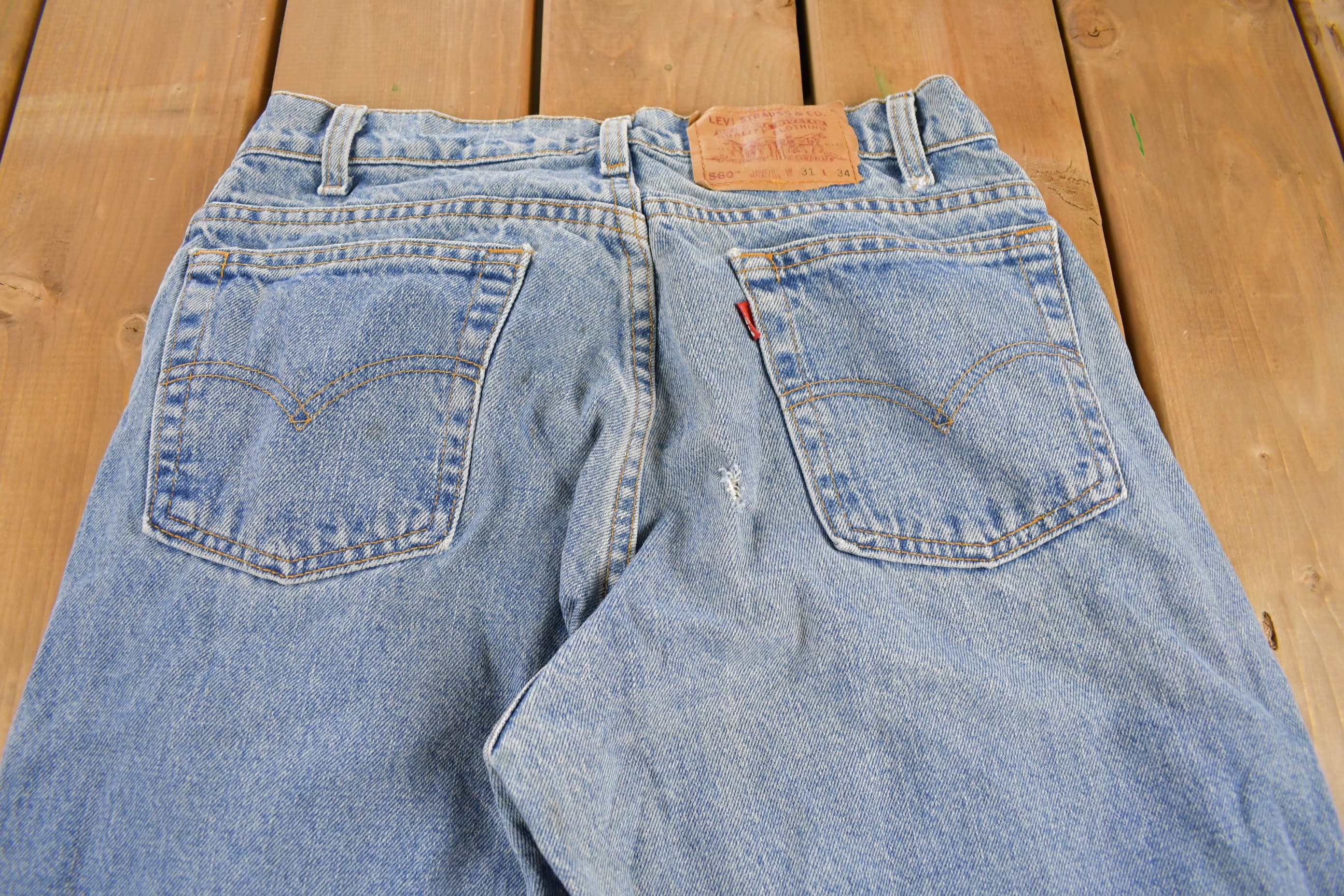 Vintage 1990s Levi's 560 Loose Fit Denim Jeans Size 30 x 32