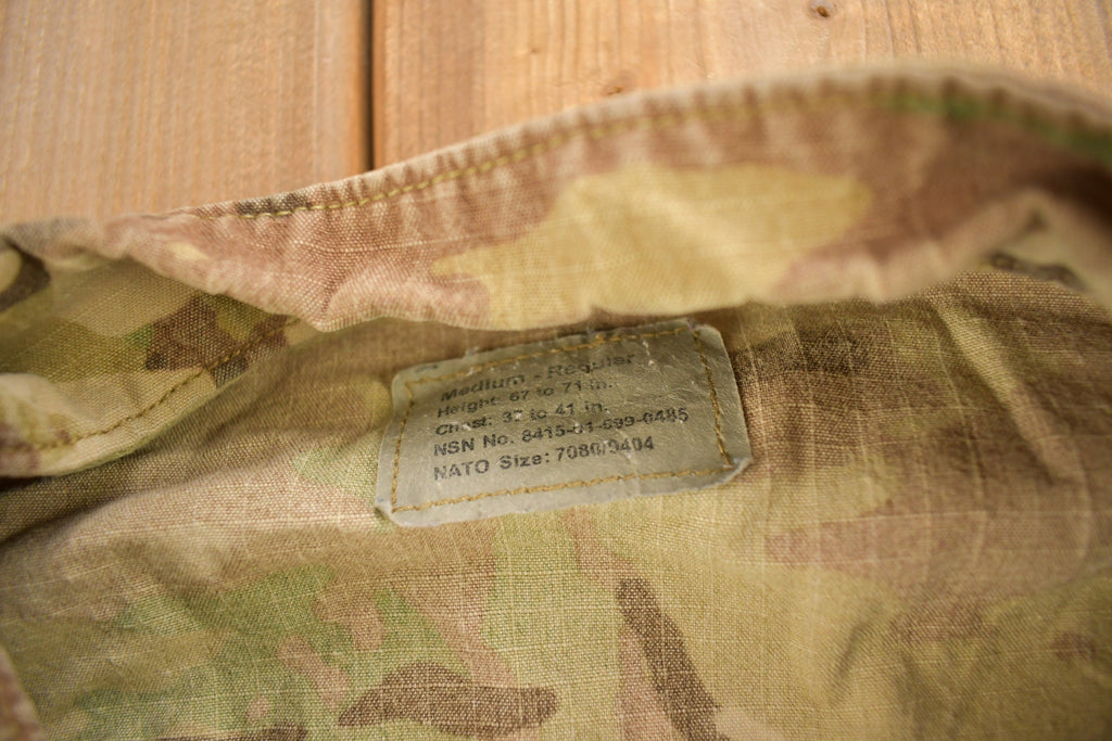 Vintage Military Camouflaged Button Up Shirt