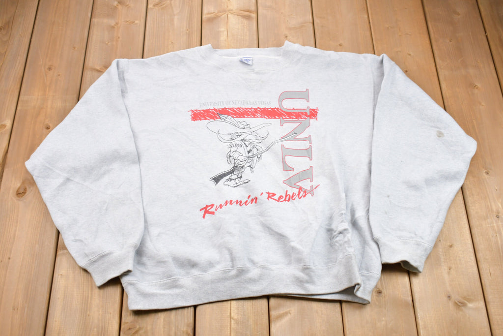 Vintage 1990s University of Las Vegas Nevada Collegiate Crewneck  Sweatshirt  Embroidered  NCAA Sweatshirt  Sportswear  Athleisure