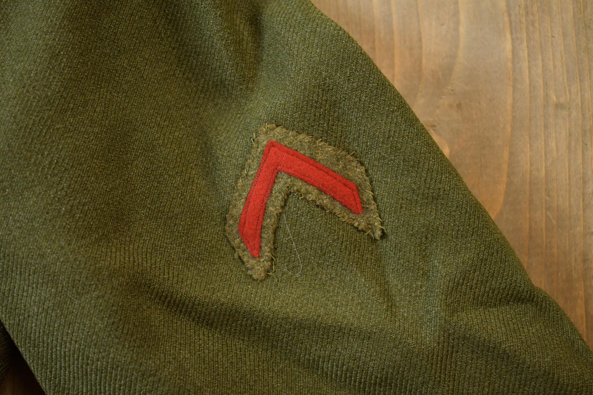 Vintage WWI Military Battledress Button Up Army Jacket