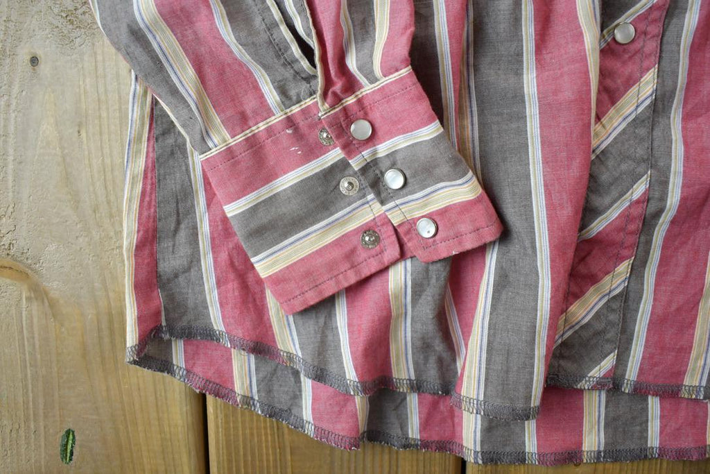Vintage 1990s Wrangler Western Shirts Striped Button Up Shirt