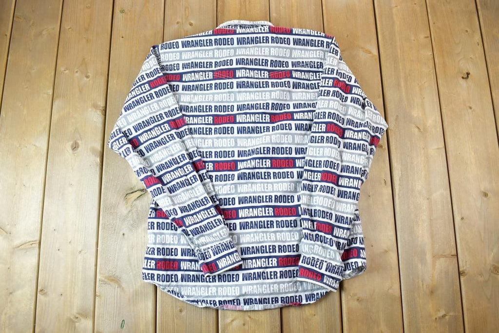 Vintage 1990s Wrangler All Over Print Button Up Wetern Shirt