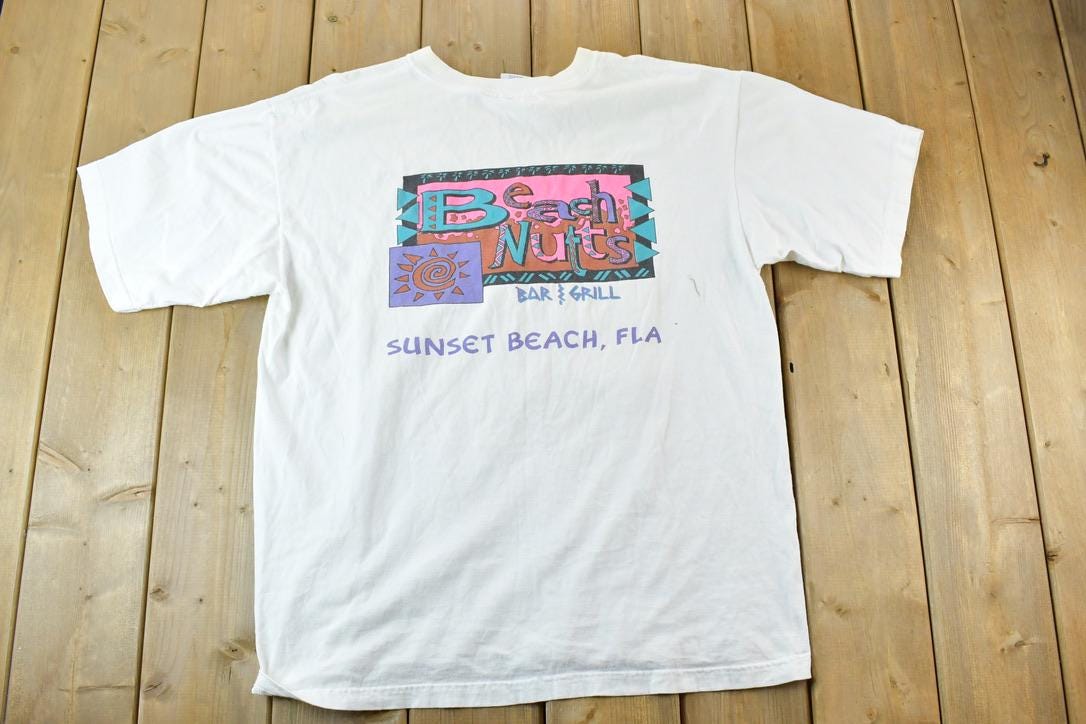 Vintage 1990s Sunset Beach Florida Single Stitch T-Shirt