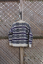 Vintage 1980s 100% Wool Crewneck Knitted Sweater