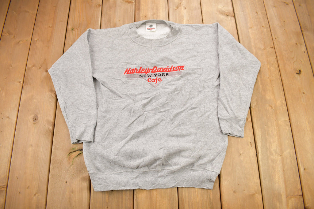 Vintage 1990s Harley Davidson Cafe New York Crewneck Sweatshirt