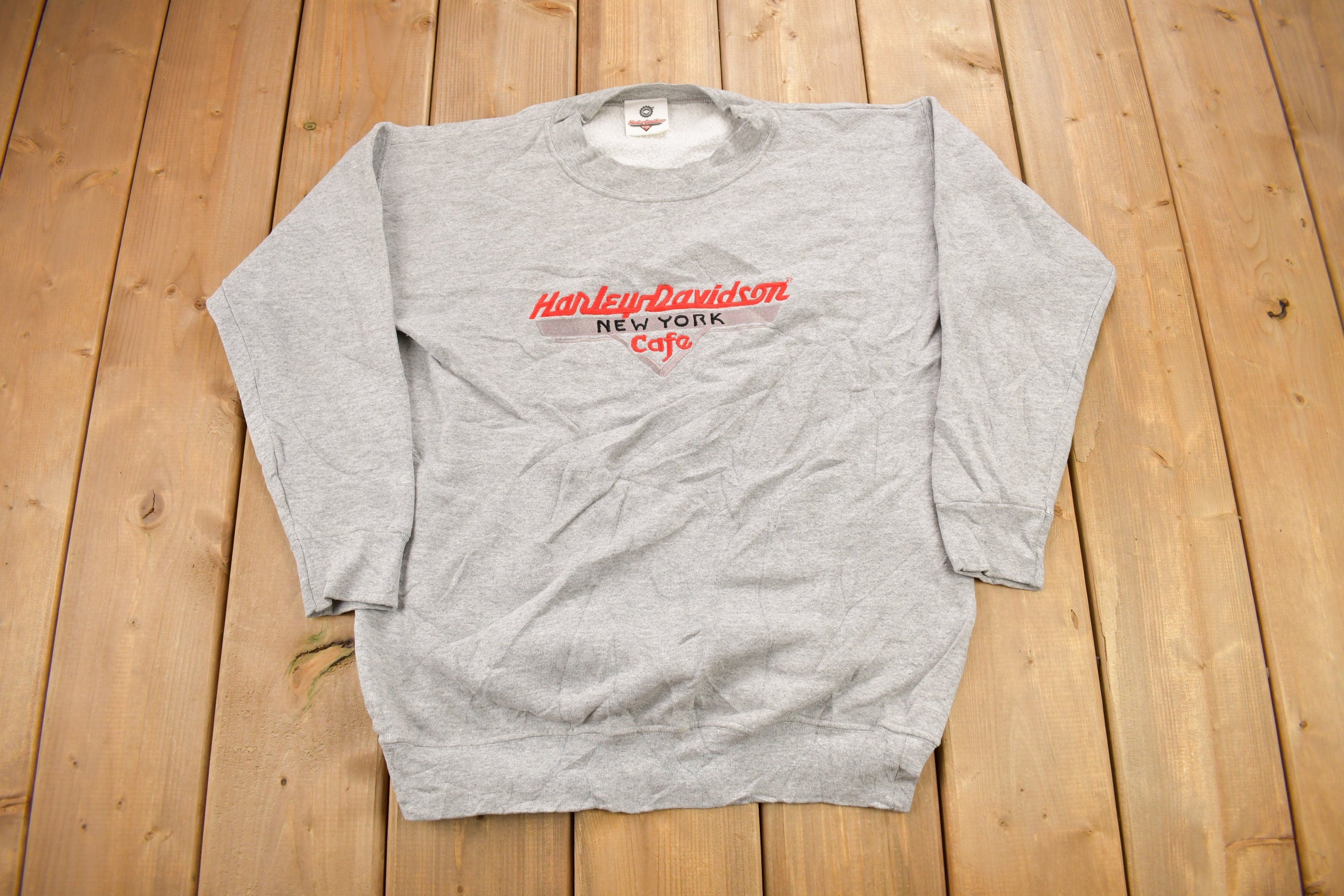 Vintage 1990s Harley Davidson Cafe New York Crewneck Sweatshirt