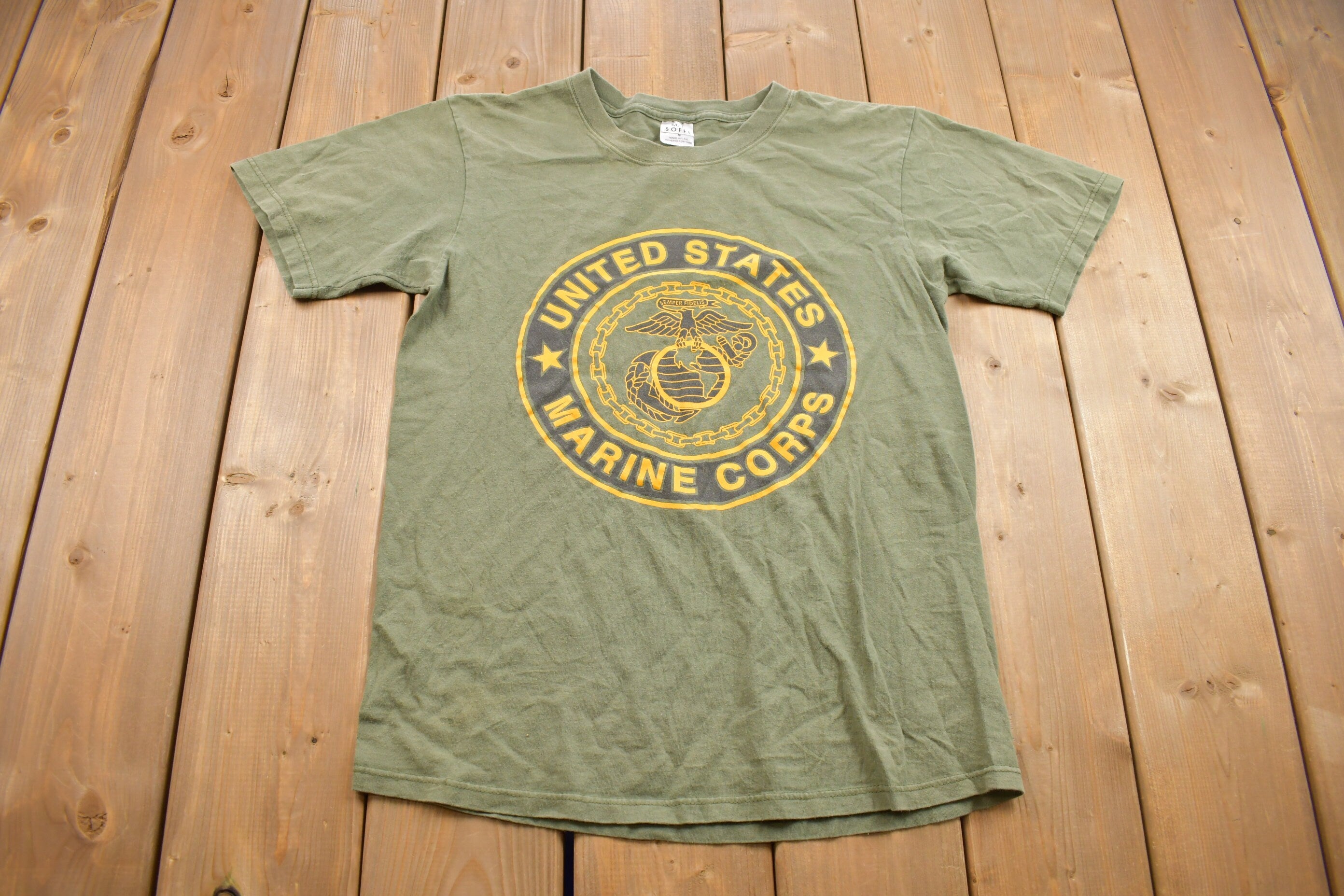 Vintage 1990s USMC Graphic T Shirt