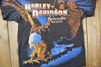 Vintage 1990s Harley Davidson Motorcycles Bald Eagle Graphic T-Shirt