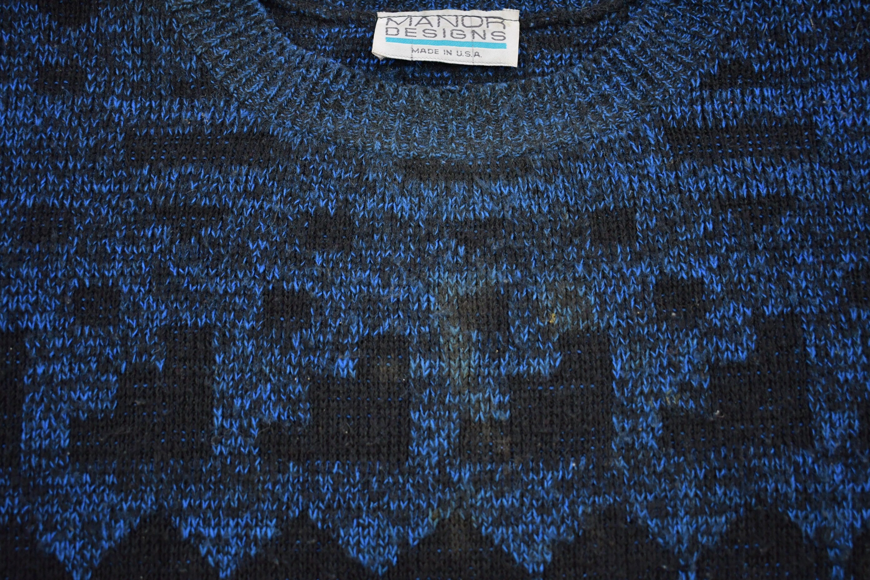 Vintage 1990s Made In USA Abstract Knitted Sweater