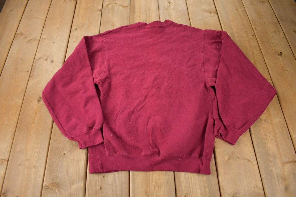 Vintage 1990s Peace On Earth Winter Holiday Theme Crewneck Sweatshirt Size M