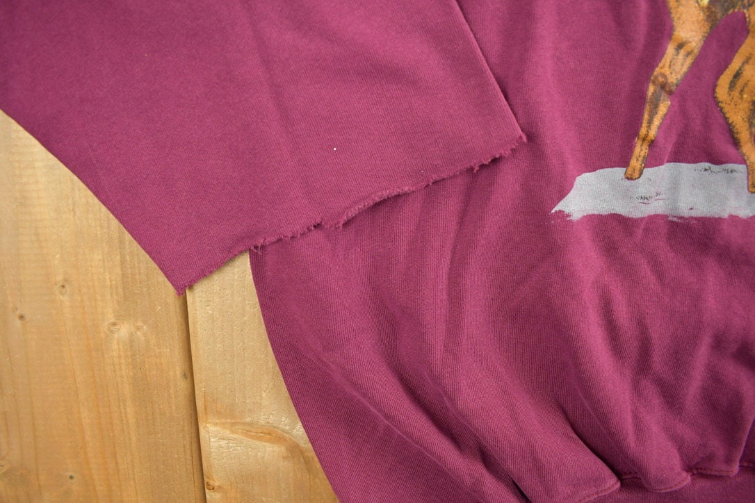 Vintage 1990s Deer Graphic Crewneck  Souvenir  Vintage Sweatshirt  Outdoorsman  Wilderness Sweatshirt  Quarter Sleeve  Made In USA