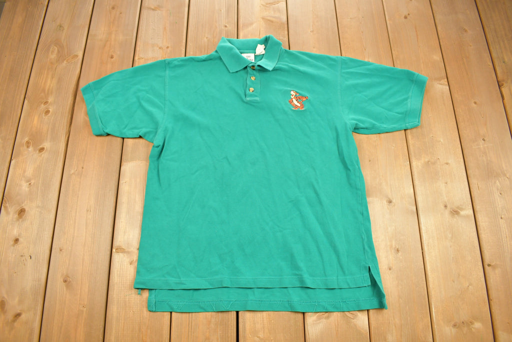 Vintage 1990s The Disney Store Tigger Embroidered Polo T-Shirt