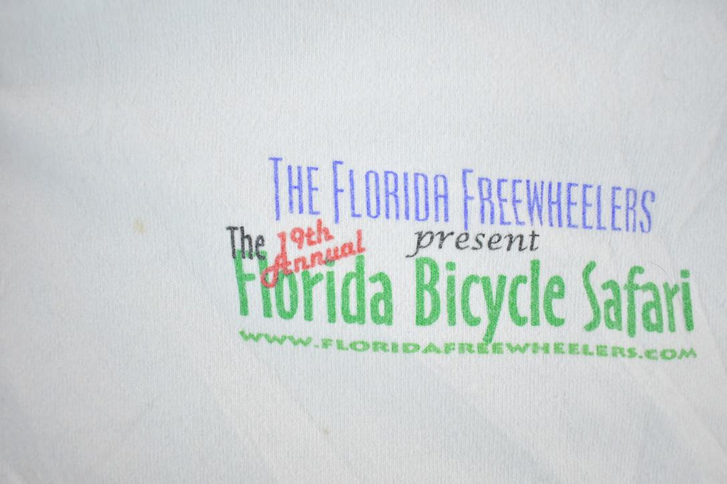 Vintage 1999 Florida Bicycle Safari Souvenir Single Stitch Graphic Print T-Shirt Made In USA