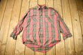 Vintage 1980s JC Penney Red Plaid Flannel Button Up Shirt