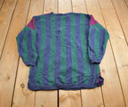 Vintage 1990s Paris Sport Club Abstract Pattern Knit Crewneck Sweater