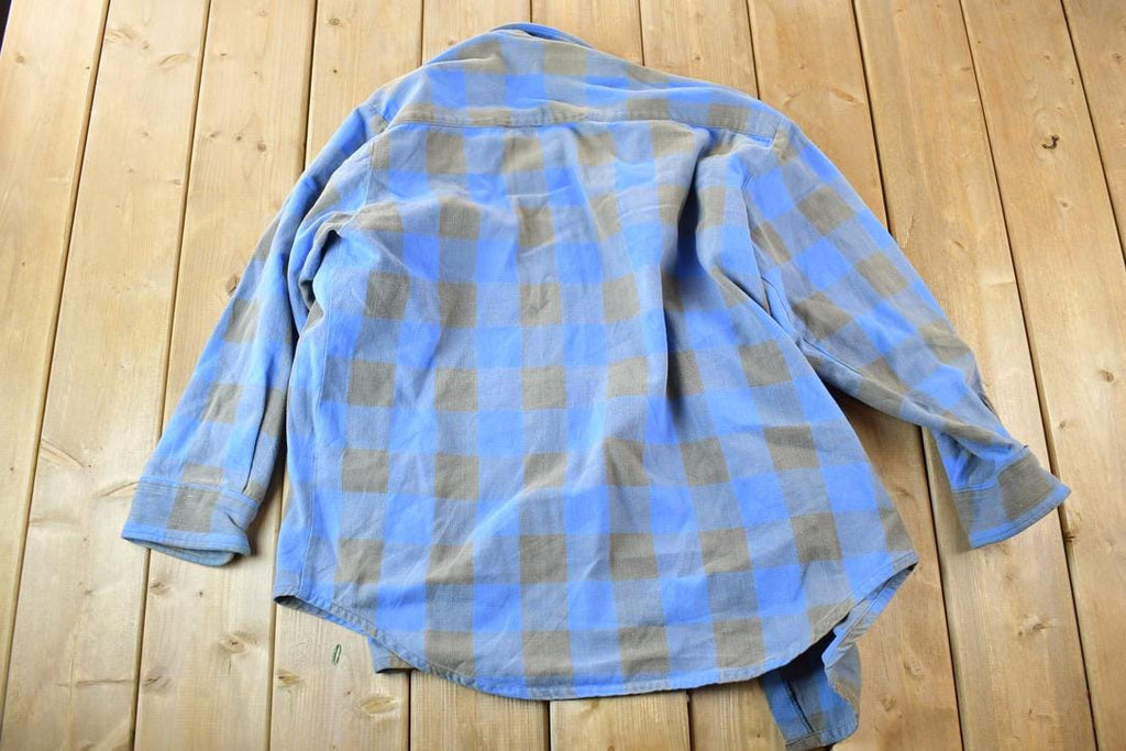 Vintage 1990's Dickies Plaid Button Up Western Shirt Made In USA