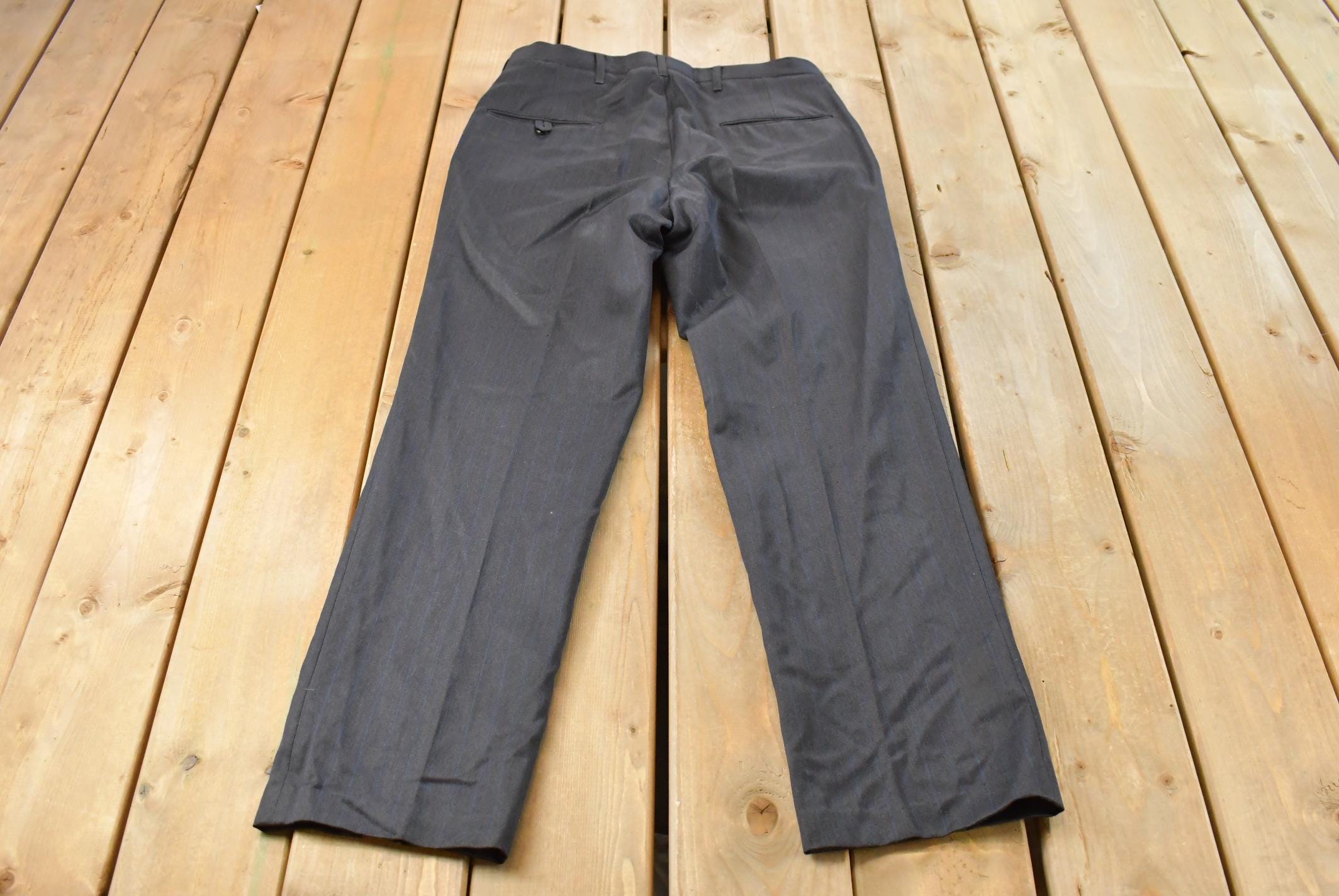 Vintage 1960s Pleated Pinstripe Trousers Men's 31 x 31