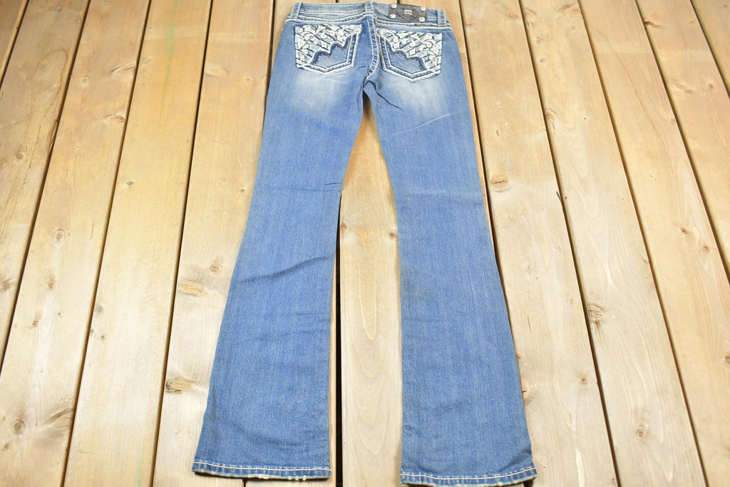 Vintage Y2K Miss Me Bedazzled Low Rise Jeans Size 26x33