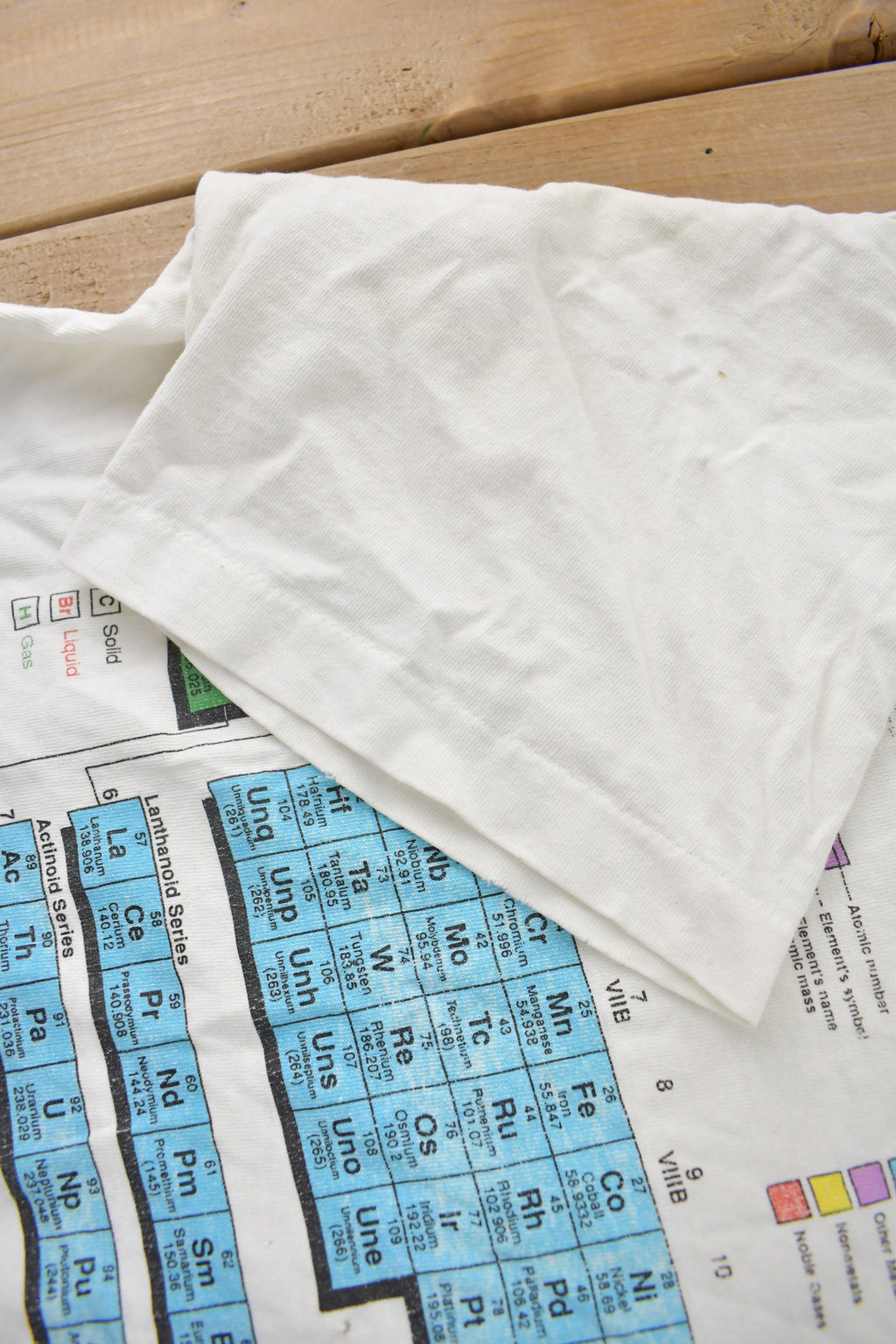 Vintage 1990s Periodic Table Of The Elements Single Stitch Graphic T Shirt Made In USA Size XL