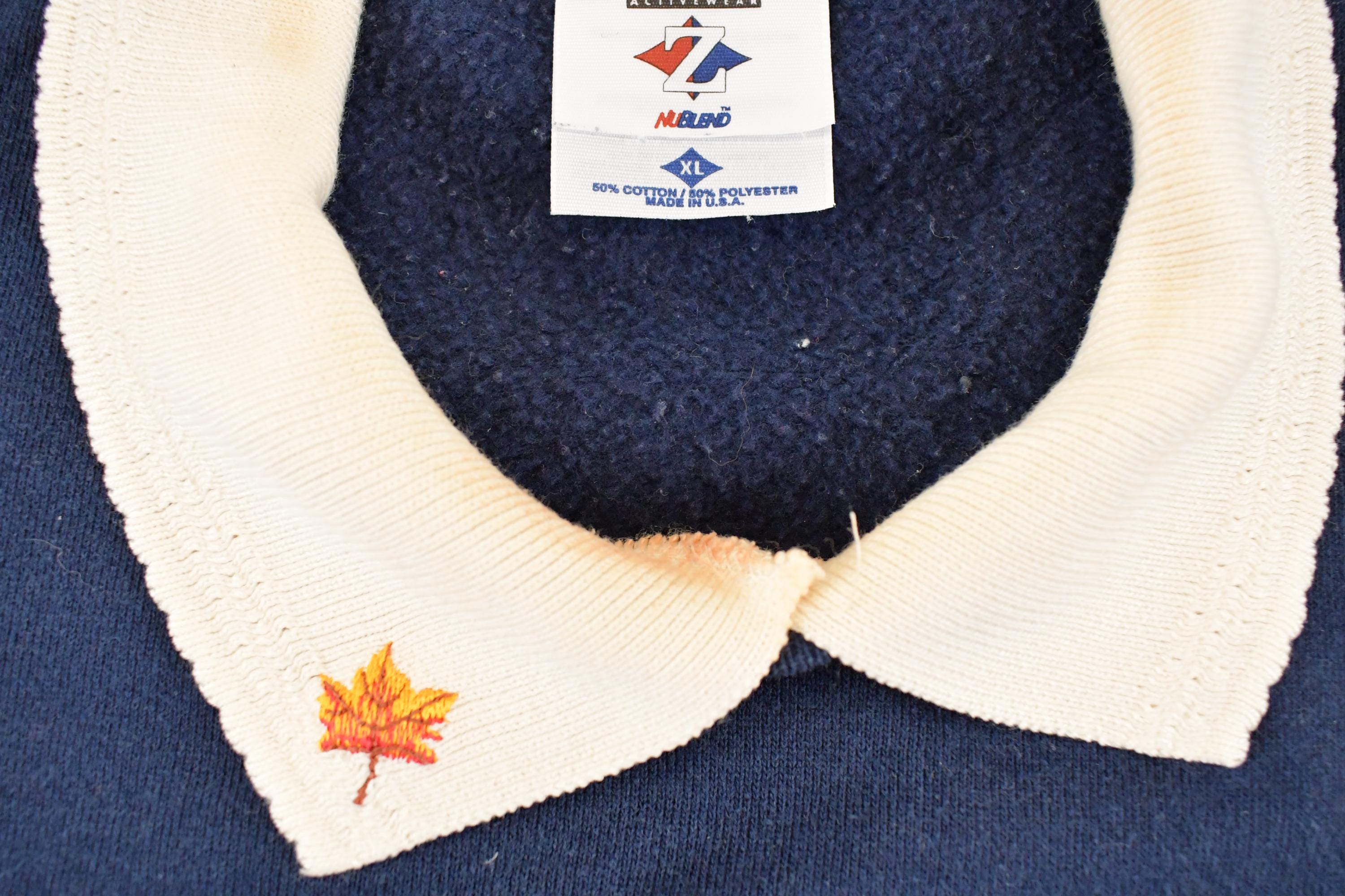 Vintage 1990s Morning Sun Fall Theme Souvenir Collared Crewneck Sweatshirt Women's L / 90s Crewneck / Travel Vacation Sweater