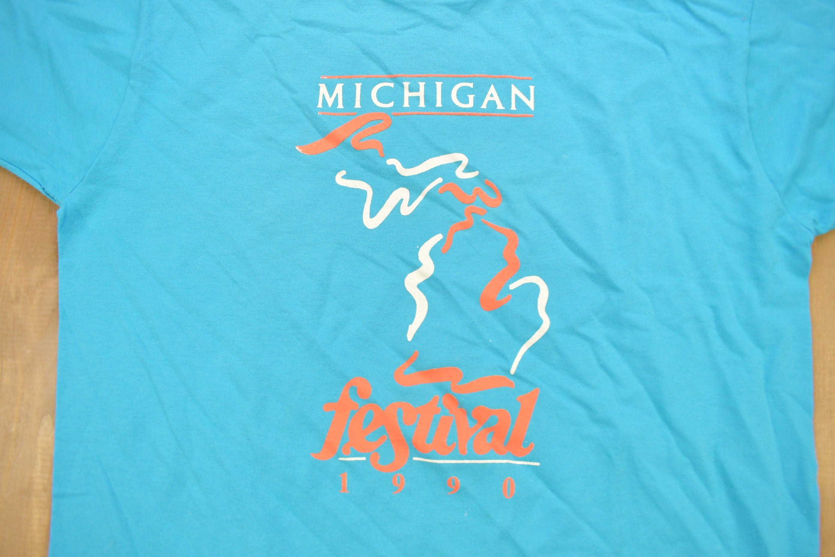 Vintage 1990 Michigan Festival Graphic T Shirt