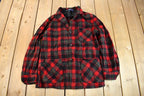 Vintage 1960s Pendleton Plaid Button Up Tartan Coat /