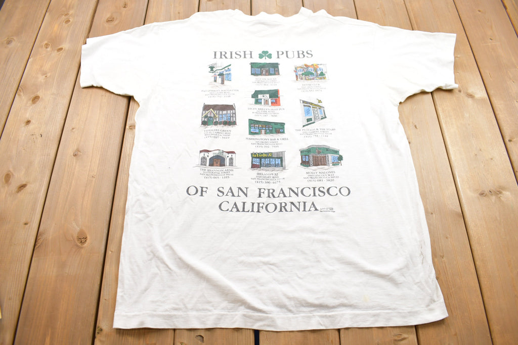 Vintage 1990s Irish Pubs San Francisco Graphic T Shirt