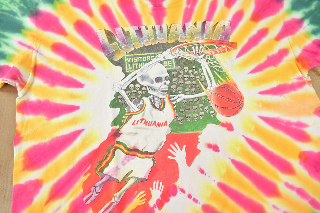 Vintage 1992 Grateful Dead Lithuania Barcelona All Over Print Band T-shirt