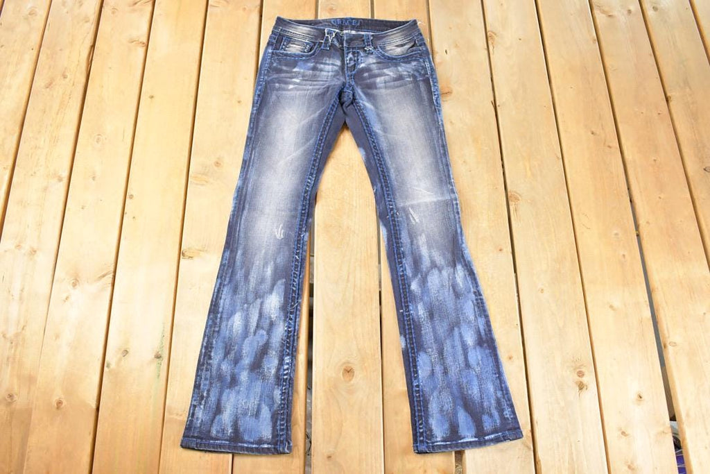 Vintage Deadstock Y2K Grace In LA Bedazzle Western Bootcut Low Rise Jeans Women's Size 26 x 32