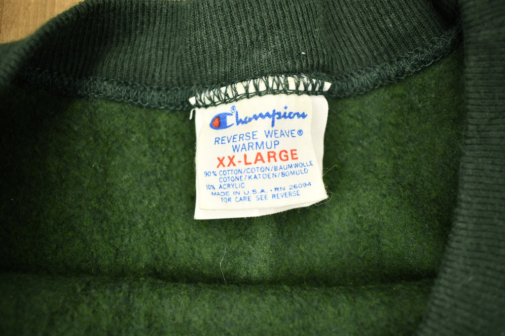 Vintage 1980s Michigan State University Champion Reverse Weave Warmup Crewneck  Made In USA  NCAA Sweatshirt  Sportswear  Americana