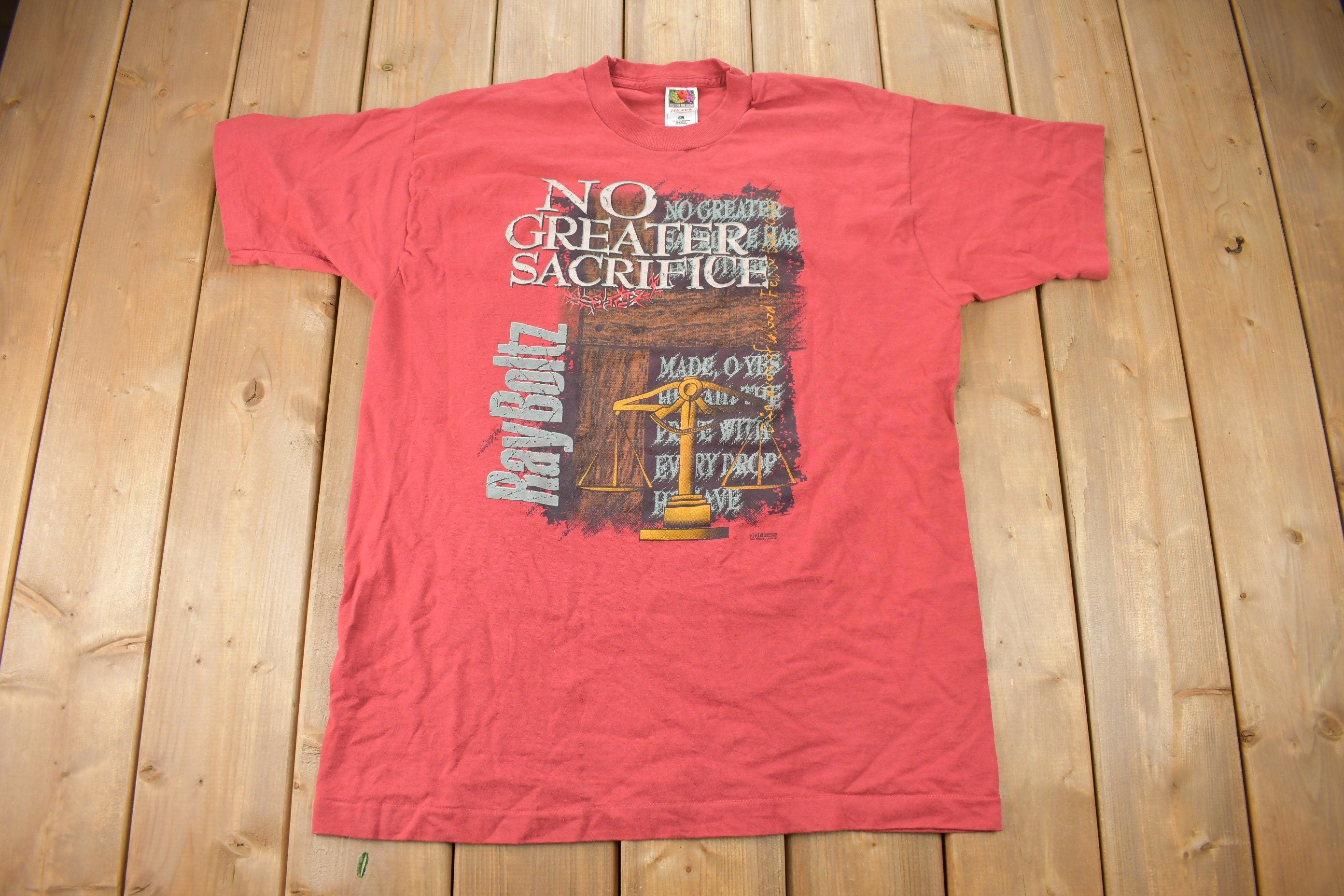Vintage 1990s Ray Boltz No Greater Sacrifice Band T-shirt