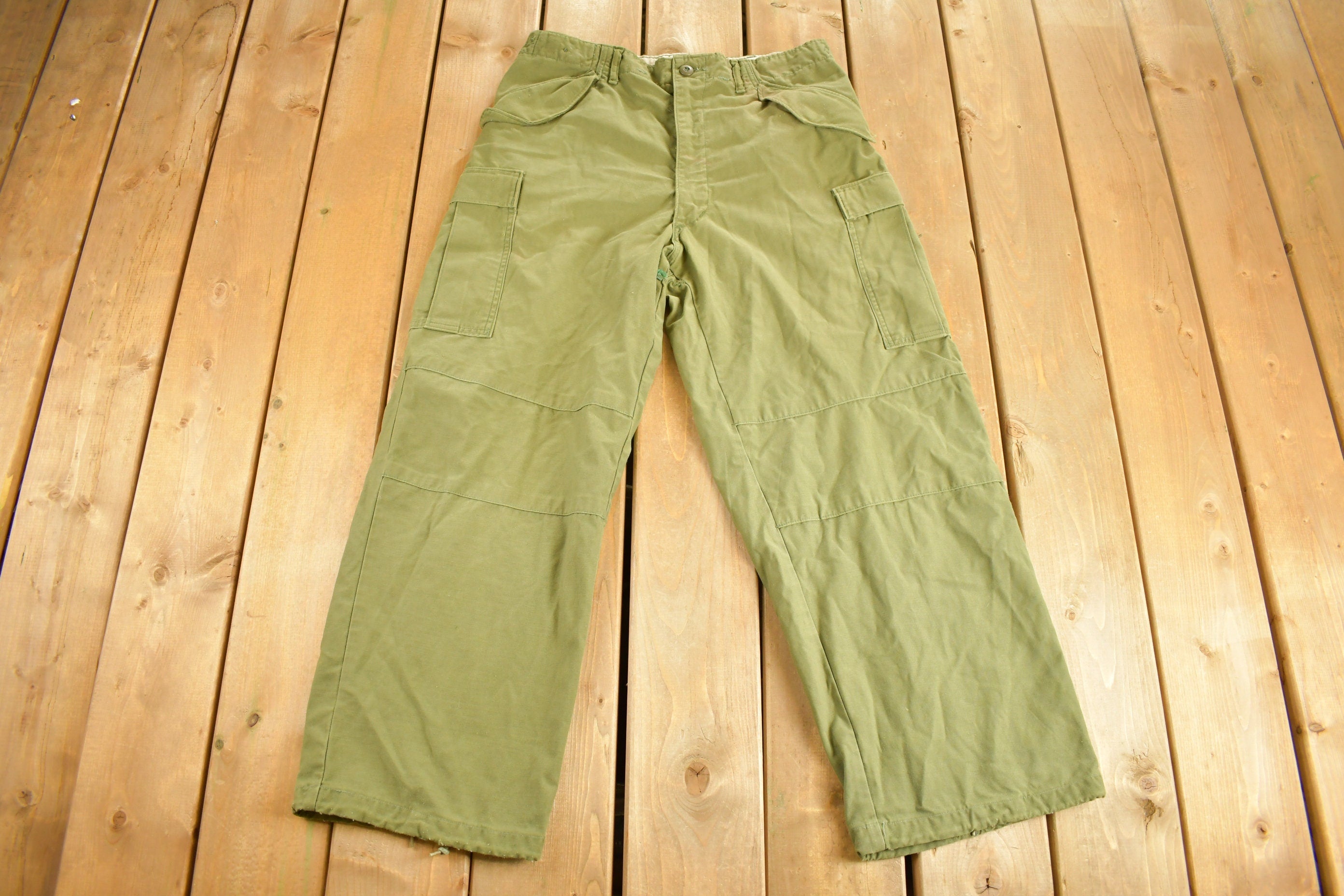 Vintage Military Green Khaki Pants