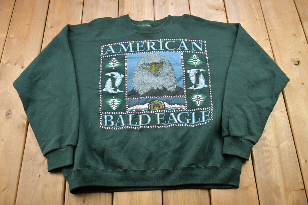 Vintage 1990s American Eagle Bald Eagle Graphic Crewneck Sweatshirt