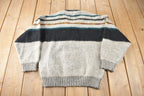 Vintage 1990s JKW V-Neck Knit Abstract Patterned Sweater Size Small