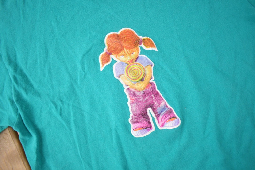 Vintage 1990s Phuc Girl Children's Size Cartoon Graphic T Shirt Made In USA