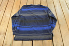 Vintage Y2K Nautica Striped Rugby Long Sleeve Polo Shirt Men's M / Y2K Polo / Souvenir / Athleisure / Streetwear / Preppy / Streetstyle