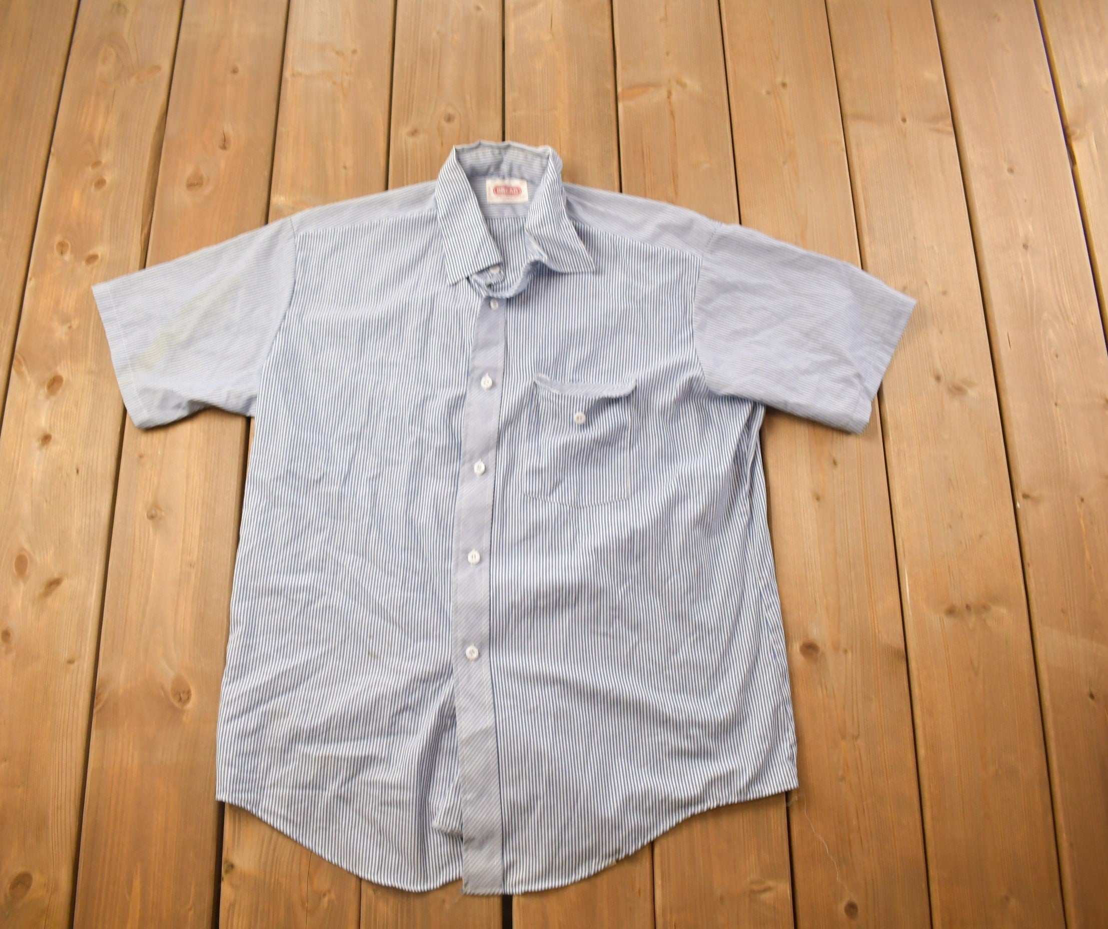 Vintage 1980s Bread Striped Button Up Shirt