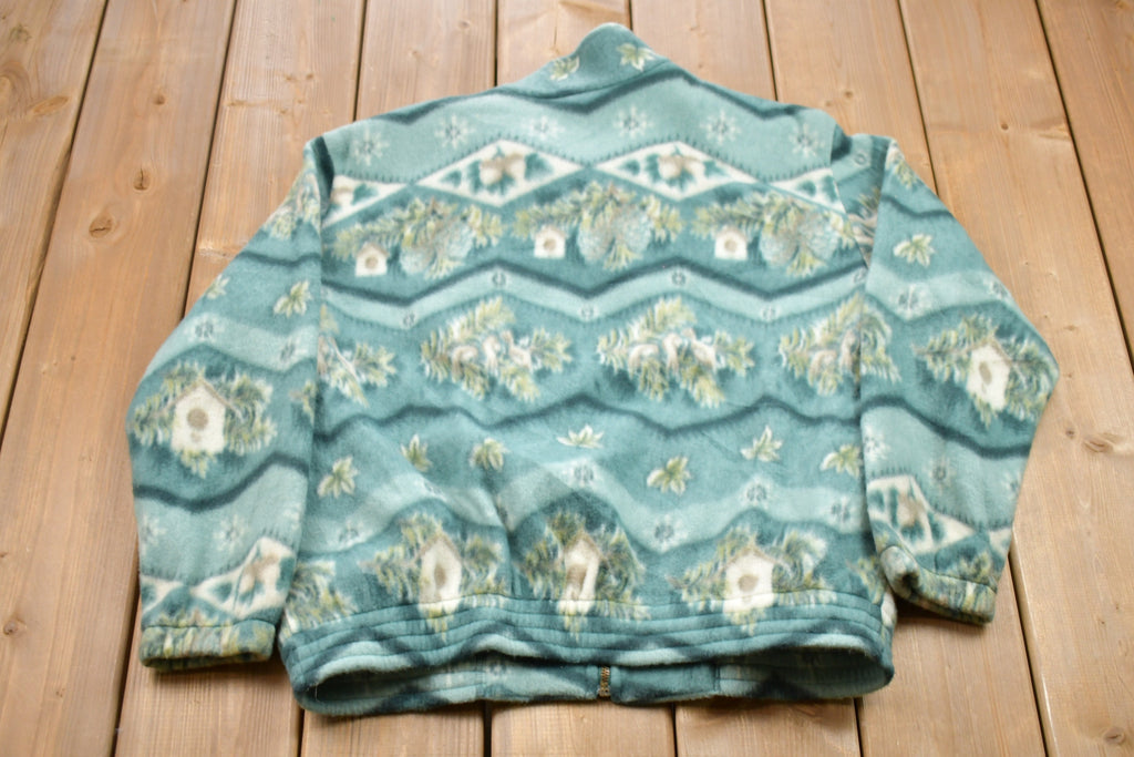 Vintage 1990s Teddi Floral All Over Print Fleece Sweater