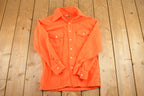 Vintage 1980s Orange Outdoorsman Button Up Shirt Men's S /