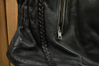 Vintage 1980s Womens Leather Braid Stud Biker Jacket
