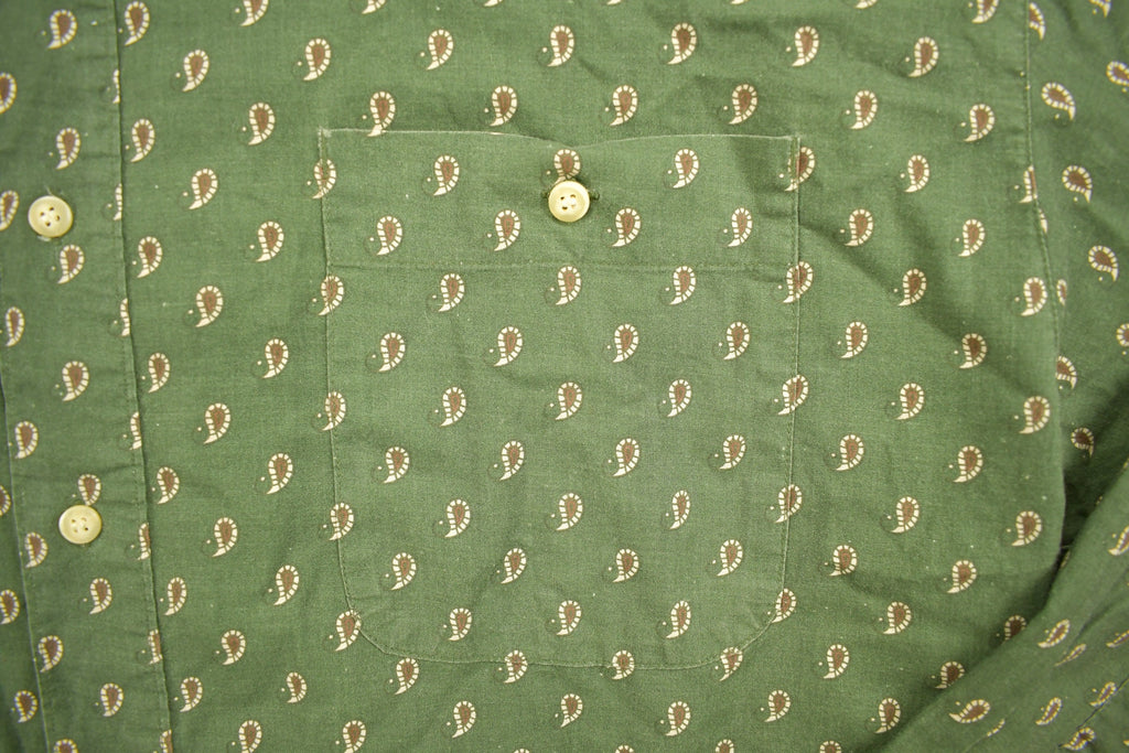 1990s Bungle Boy Paisley Theme Button Up Shirt /