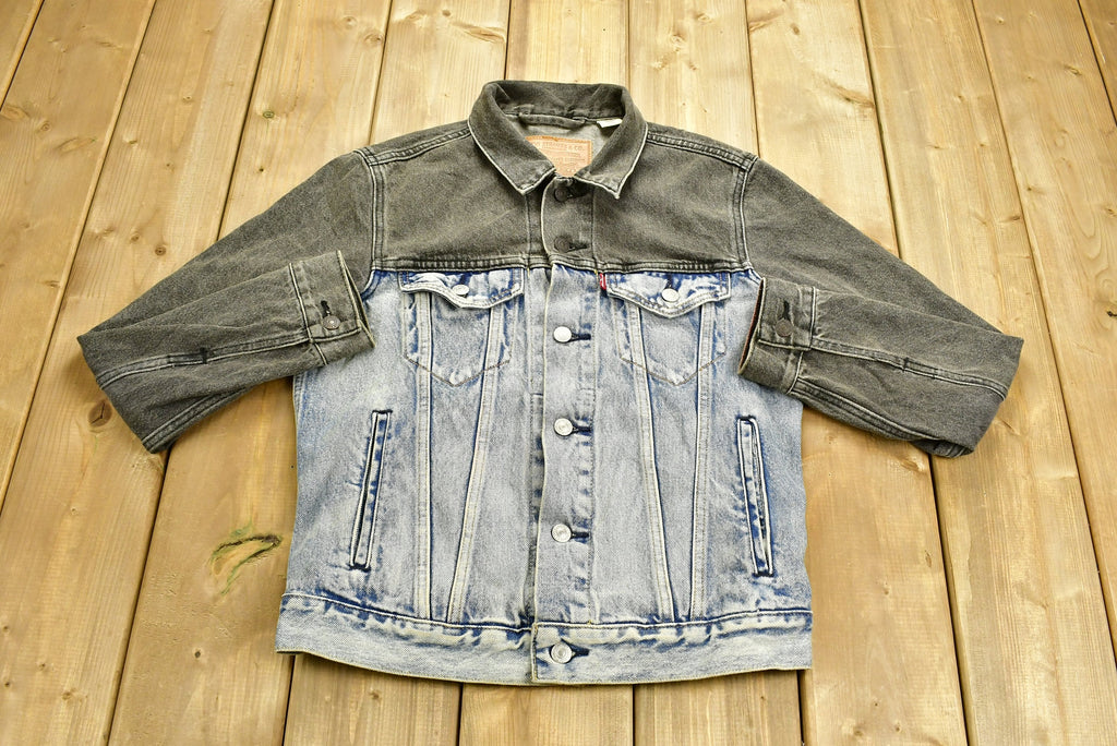 Vintage 1990s Levi's 2 Tone Patch Work Denim Jean Jacket