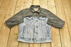 Vintage 1990s Levi's 2 Tone Patch Work Denim Jean Jacket