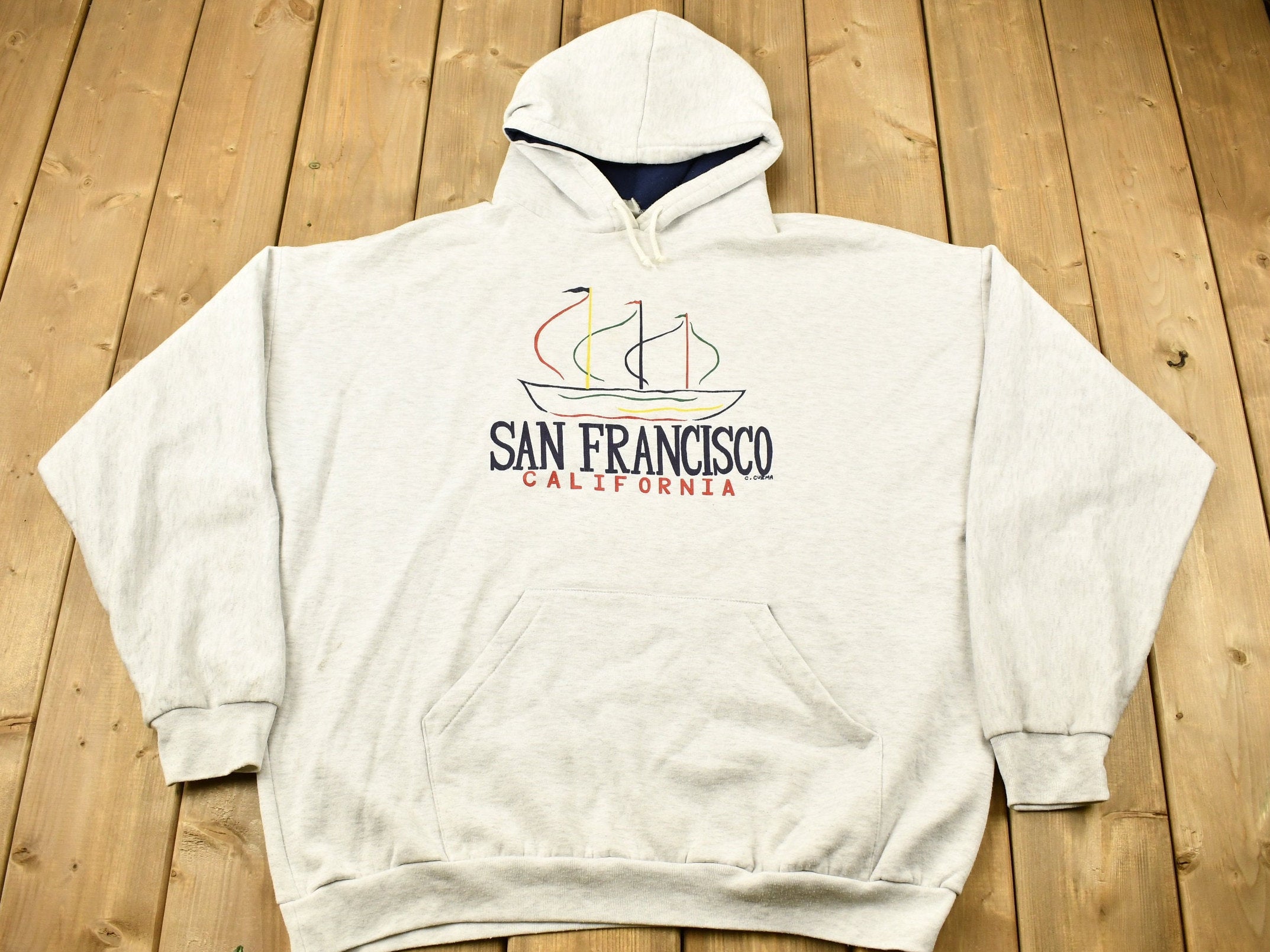 Vintage 1990s San Francisco California Embroidered Hoodie