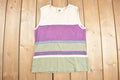 Vintage 1990s Northern Reflections Striped Knit Tank Top